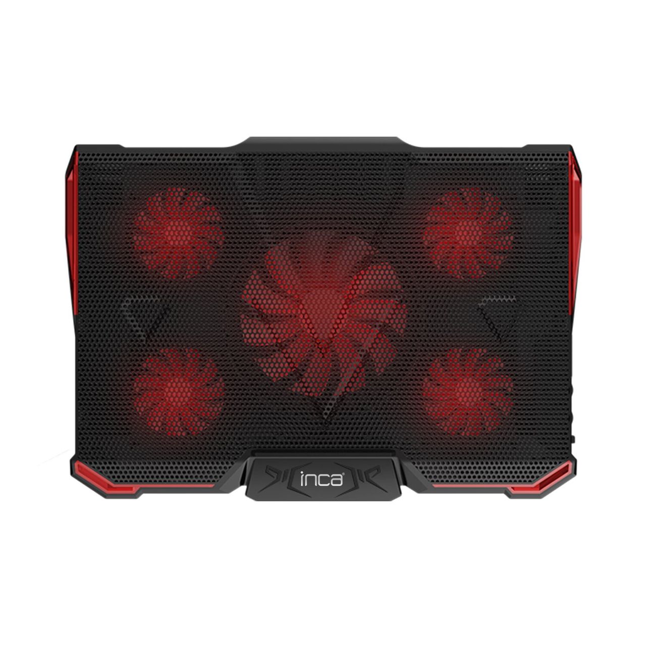 Inca INC-611GMS Laptopkühler Notebookkühler geeignet für 14-17-Zoll-Laptops 1x125mm, 4x80mm Lüfter