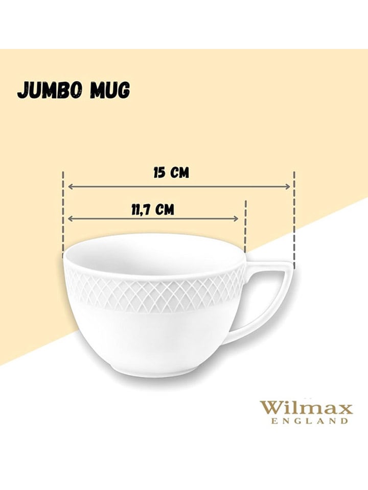 Wilmax 2er-Set: Kaffeetassen in Weiß - 500 ml günstig kaufen onesize