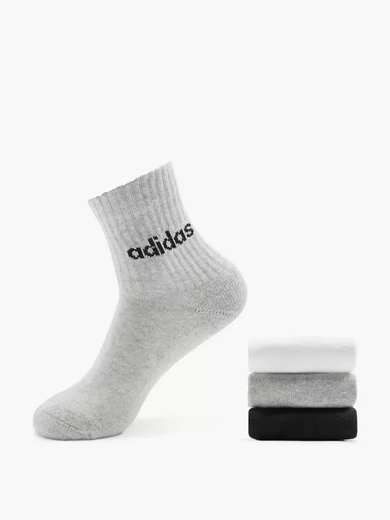 adidas Essentials Linear 3er Pack Crew Socken
