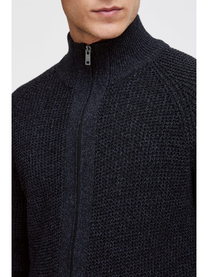 !SOLID Strickjacke SDKotcha 21301070-ME  Melierte Strickjacke mit Rollkanten in Schwarz günstig kaufen
