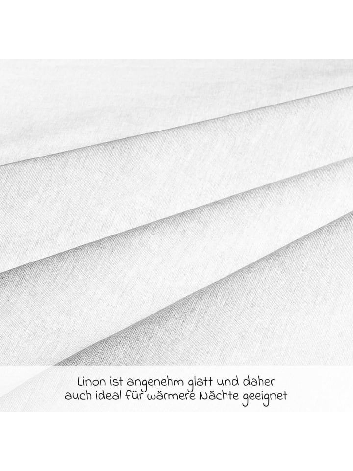 Makian Bettwäsche 80 x 80 cm - Uni Weiß in weiss günstig kaufen onesize