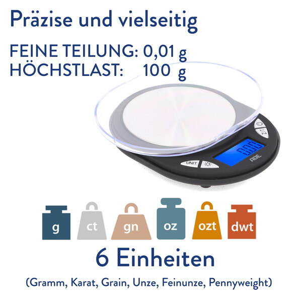 Taschenwaage Fred, digital, schwarz