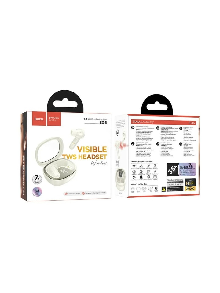 HOCO HOCO Kabellose  Bluetooth Kopfhörer TWS Shadow EQ6 weiß in weiß günstig kaufen onesize