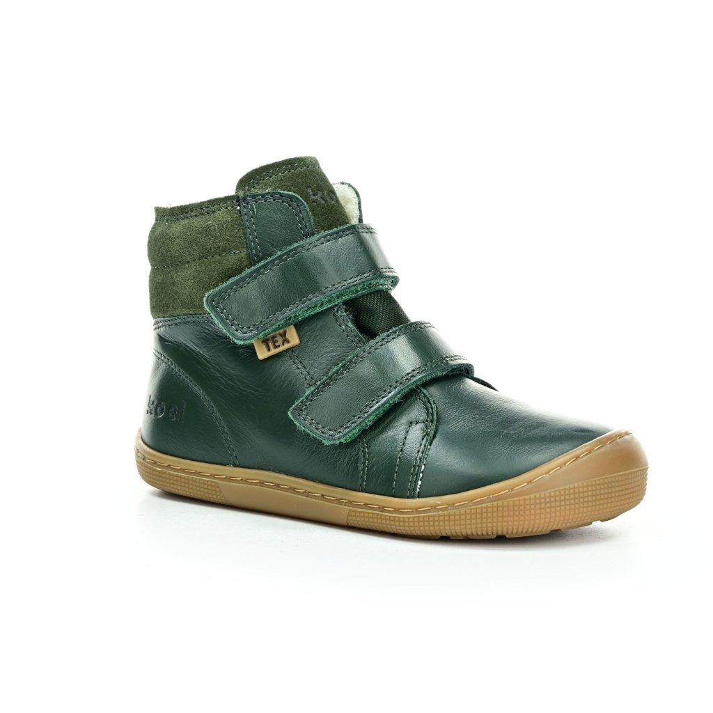 Koel4kids Demil Napa WP Wool Green Winterbarfußschuhe