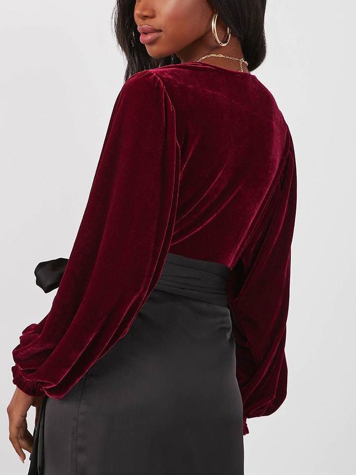 Milan Kiss Bluse in Bordeaux günstig kaufen