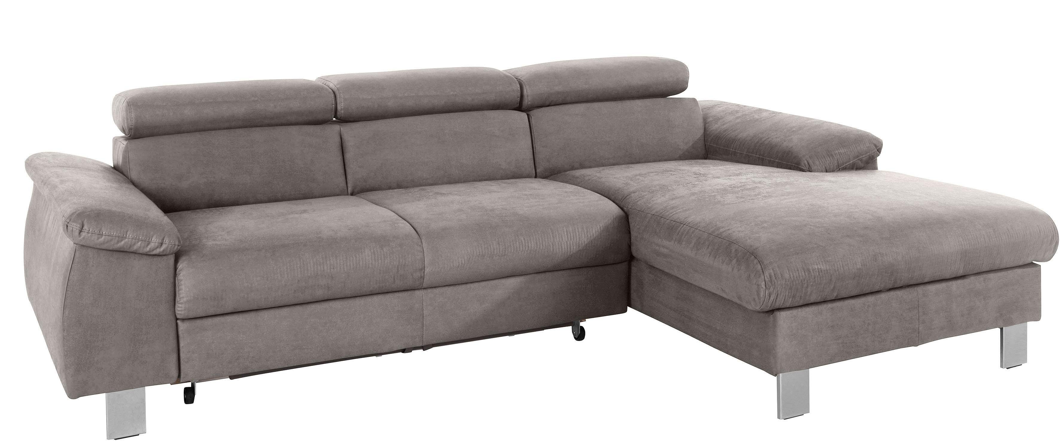 COTTA Ecksofa Komaris, Kopf- bzw. Rückenverstellung, wahlweise mit Bettfunktion, Bettkasten