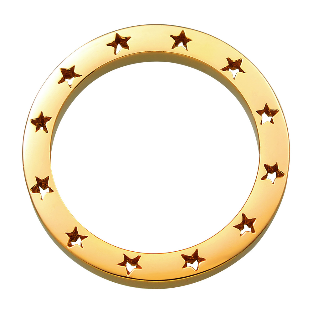 Elli Elli Bague Coeur Cut-Out Filigrane Bague Femme - (925/1000) Argent Plaqué Or Bague