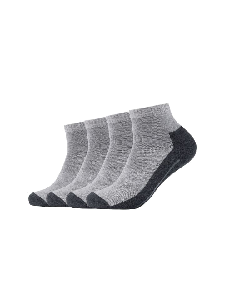 camano Sportsocken kurz Atmungsaktiv Bequem Perfekte Passform Tennissocken Verstärkt Herren und Damen pro tex 4er Pack function in Grau günstig kaufen