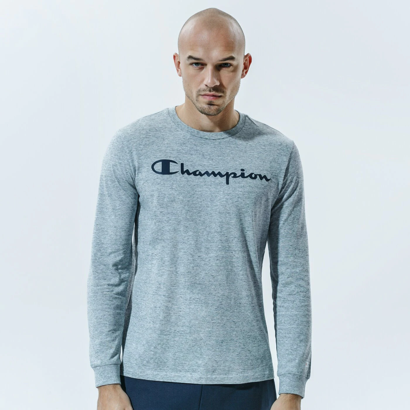 CHAMPION T-SHIRT CREWNECK LONG SLEEVE T-SHIRT Grau