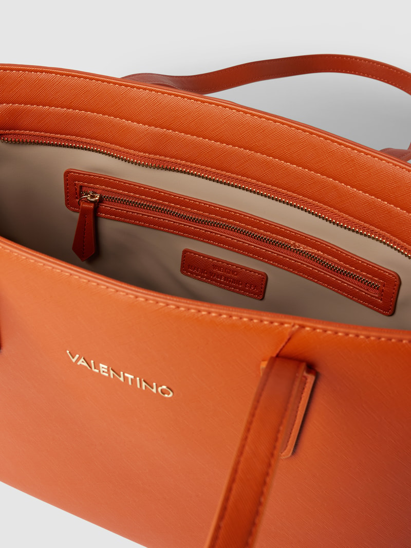 Shopper mit Label-Detail Modell 'ZERO' in dunkel orange