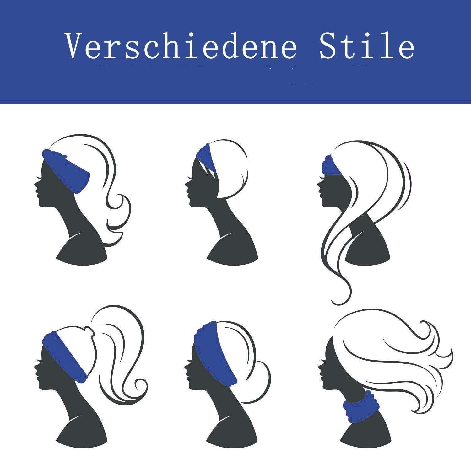 YYV Haarband Stirnbänder Damen Frauen Breites Haarband,3 Stück Einfarbig Sport Yoga, 3-tlg., Kopfwickel Haarbänder Elastische Haarbänder für Frauen