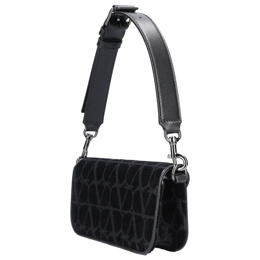 Valentino Garavani - Handtasche LOCÒ Canvas - schwarz