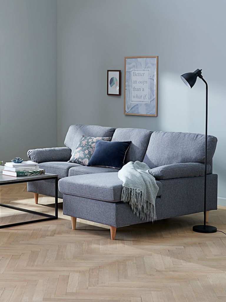 GEDVED Canapé avec méridienne GEDVED gris