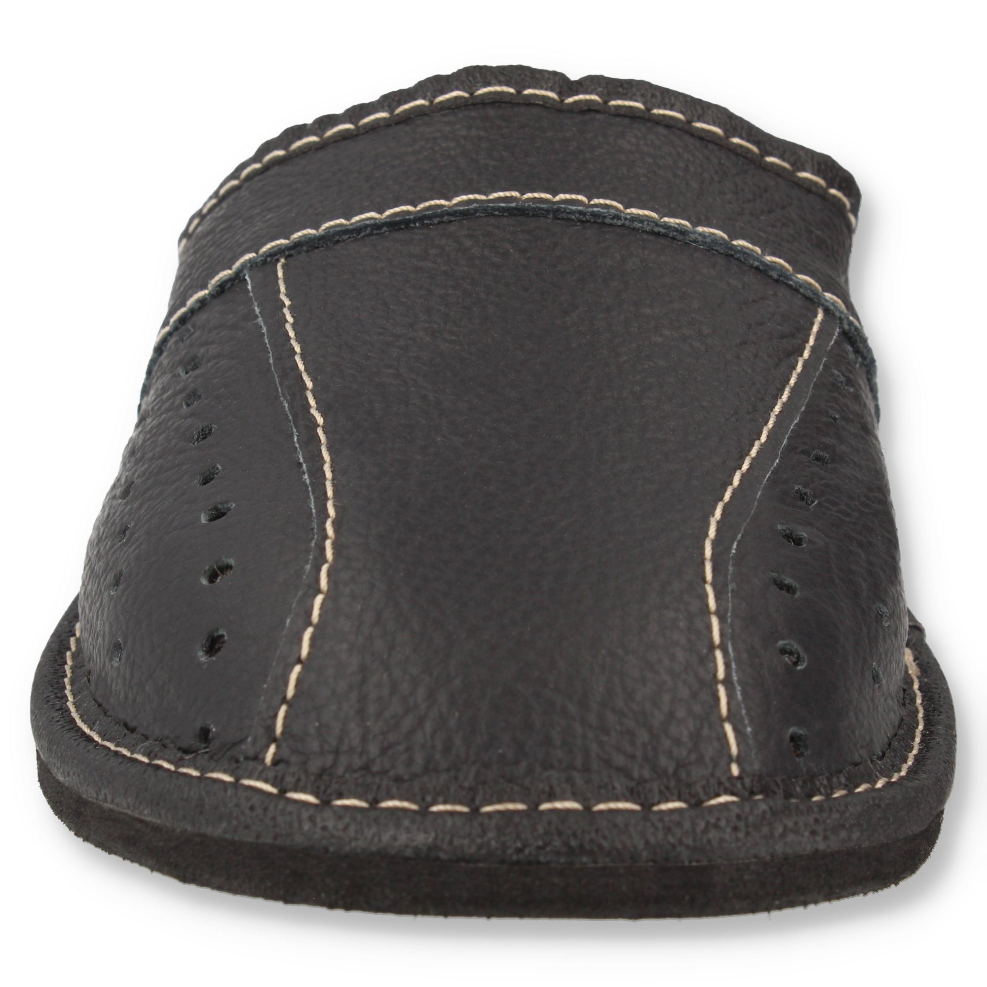 filsko Elegante Leder Pantoffeln für Herren Hausschuh Bis Schuhgröße 50!