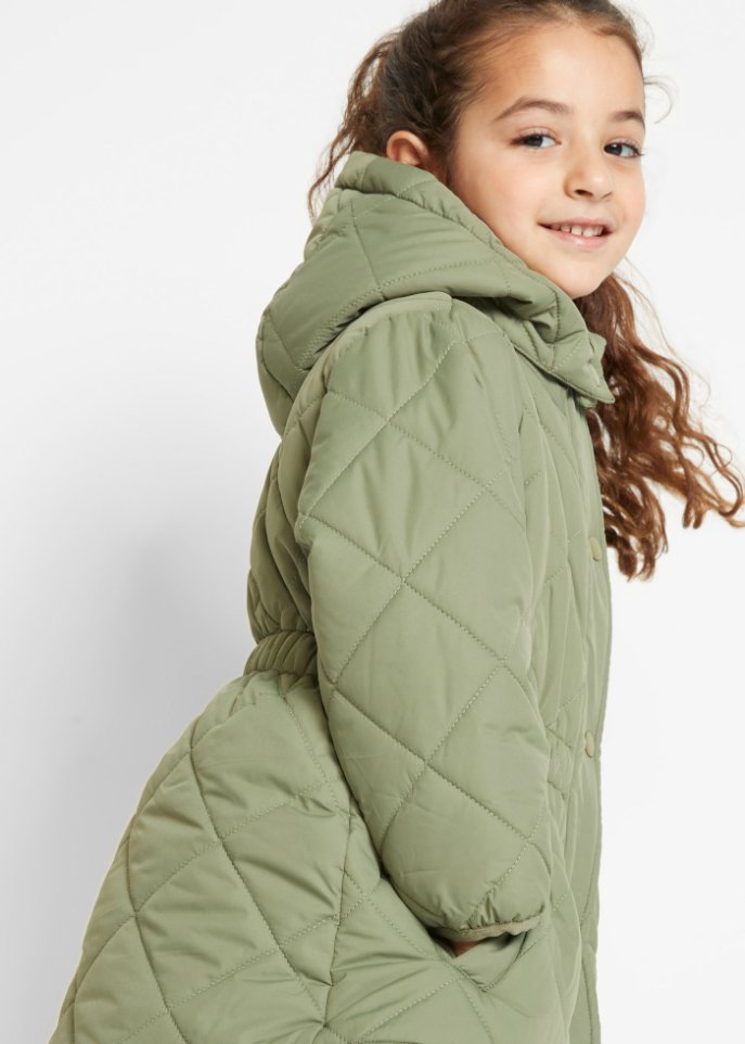 Mädchen Parka mit Rauten Steppmuster
