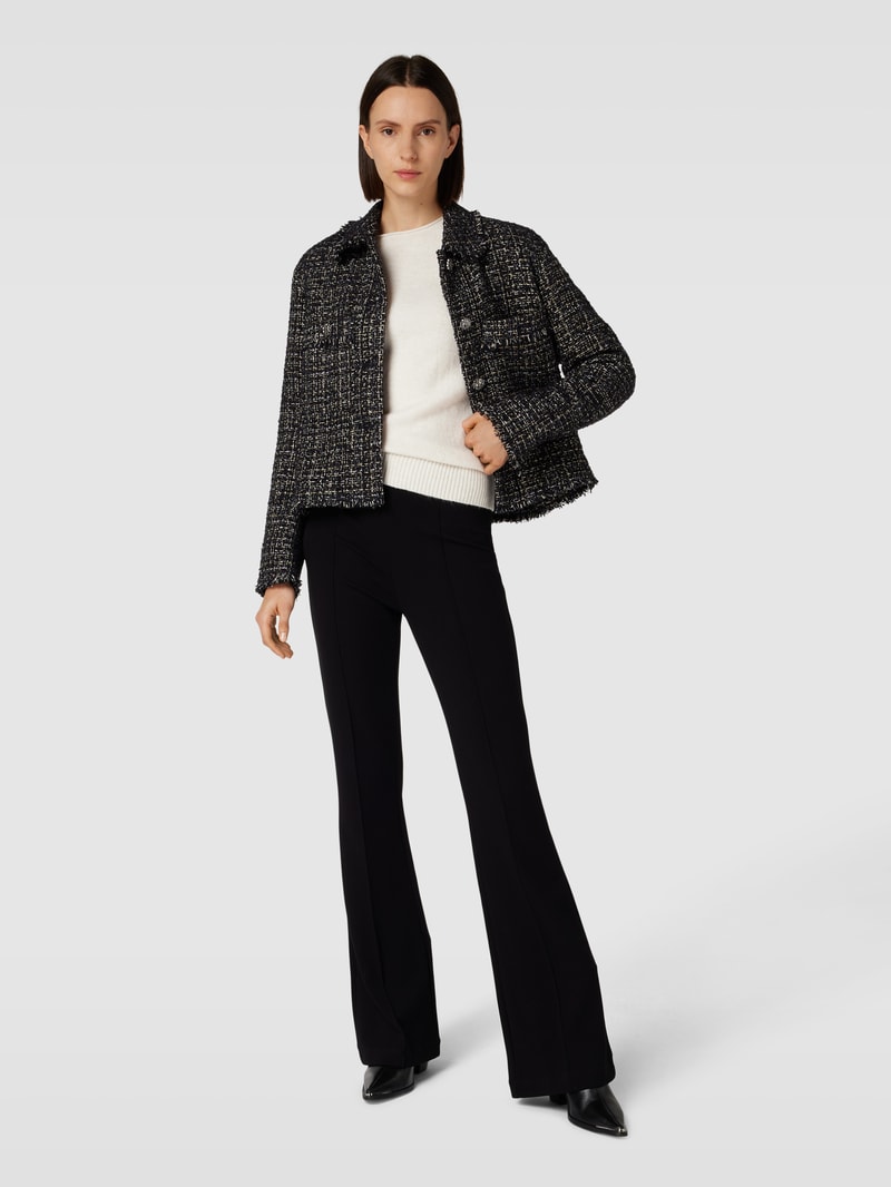 Strickpullover in melierter Optik in flieder