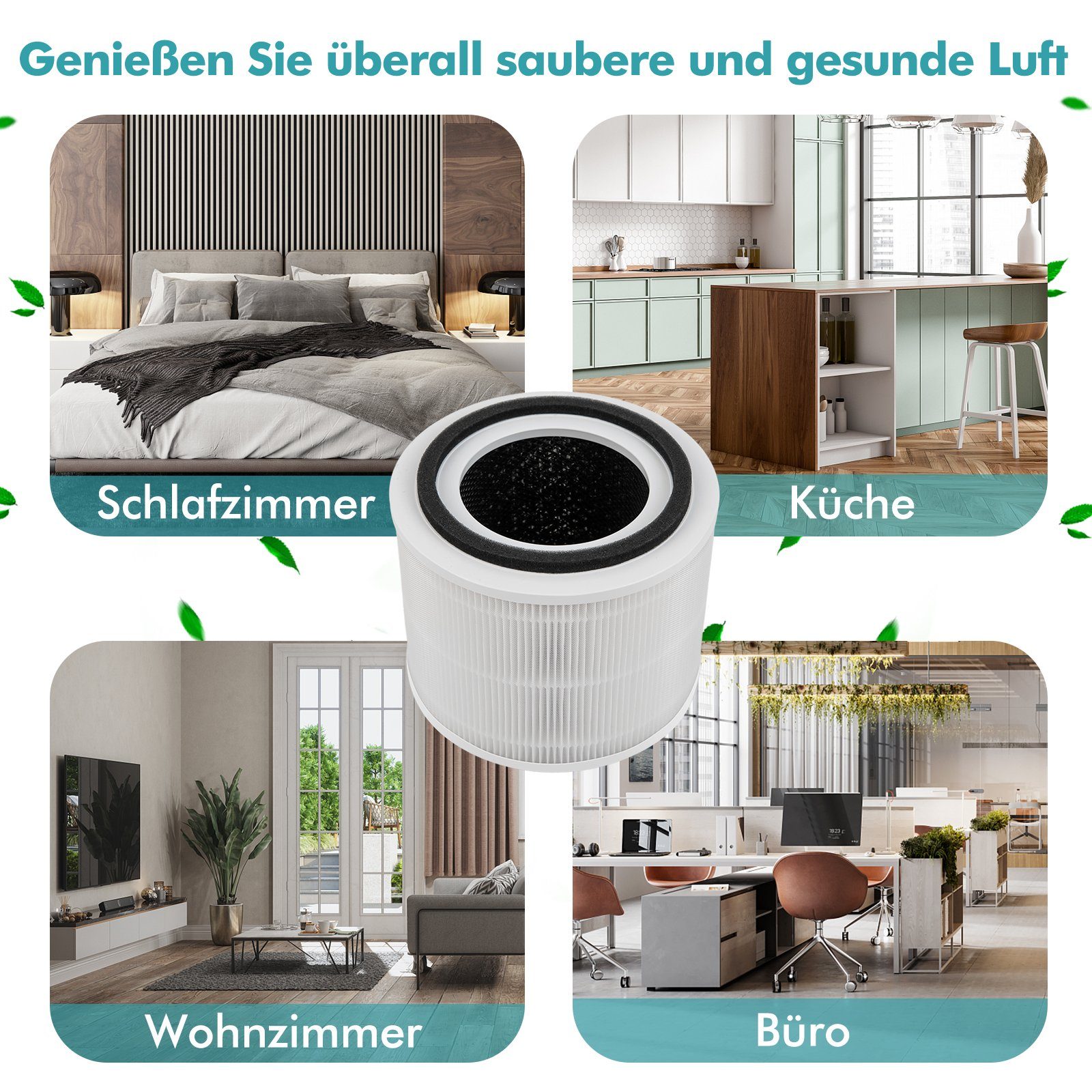 COSTWAY Luftreiniger, Ersatzfilter für Luftreiniger