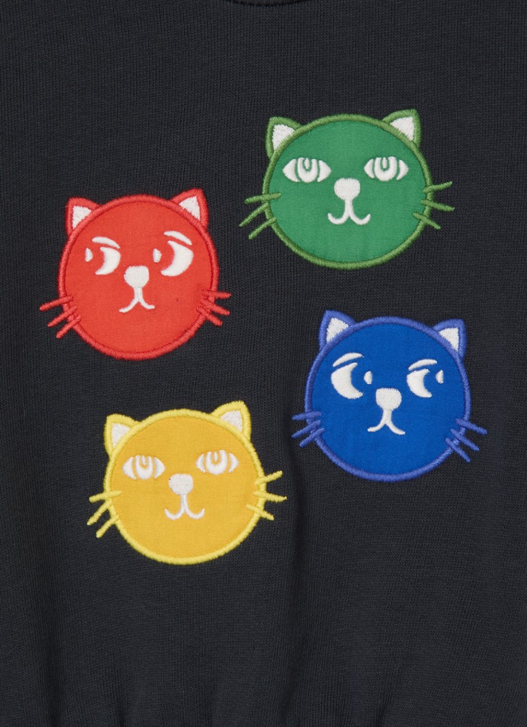 Suéter Mini Rodini Cool Cats feito de algodão orgânico