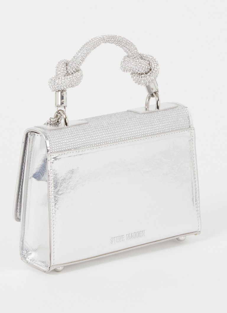 Steve Madden Bknotted handbag with rhinestones and detachable shoulder strap