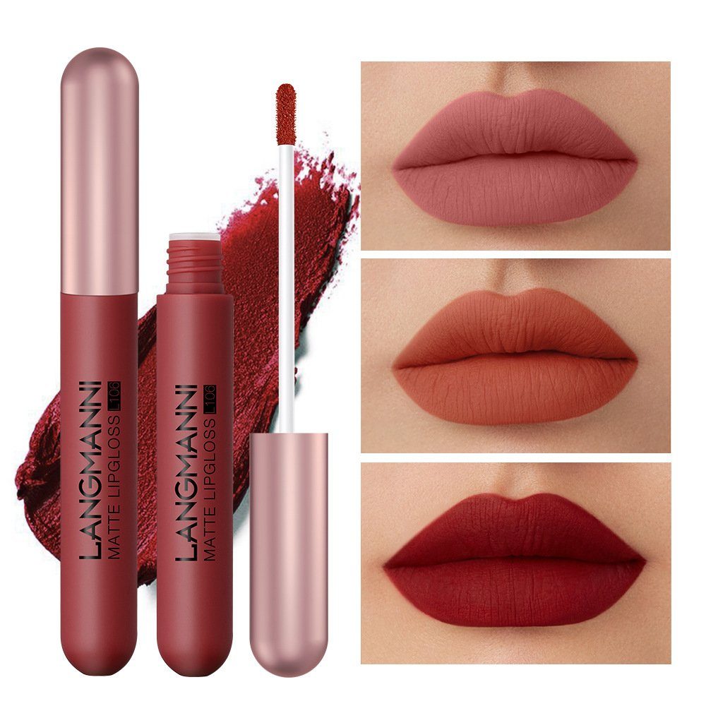 POCHUMIDUU Lippenstift-Set 6 Lippenstifte Matte Velvet Matte Lip Gloss Set, 6-tlg., Kosmetische Geschenksets