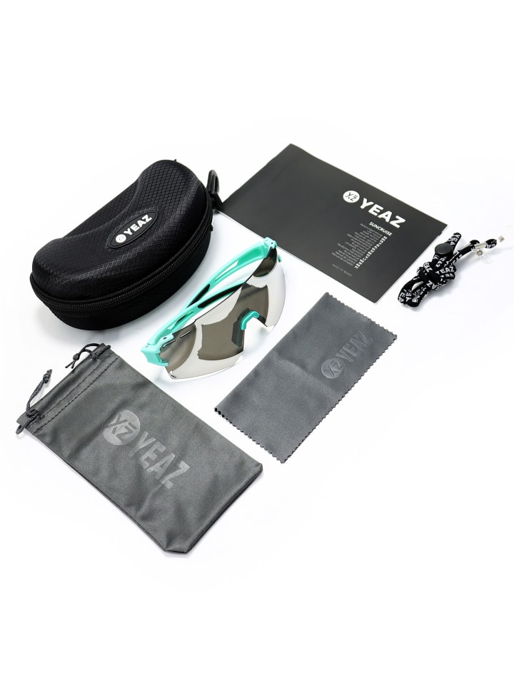 YEAZ SUNCRUISE Sport-Sonnenbrille Grün in grün / silber günstig kaufen onesize