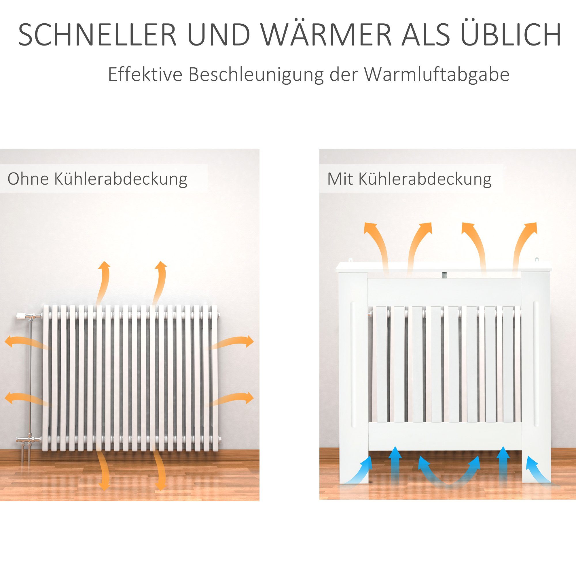 HOMCOM Heizungsverkleidung Heizkörperverkleidung