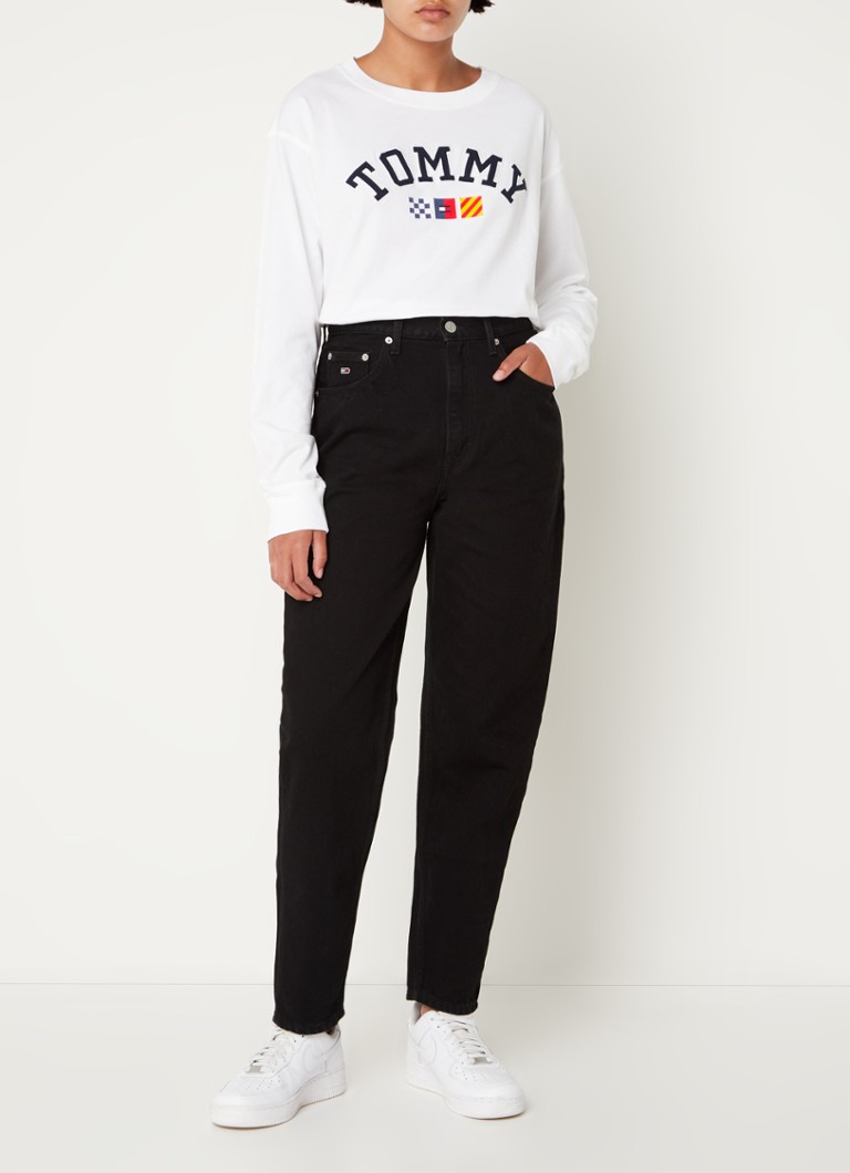 Jean mom taille haute Tommy Hilfiger à délavage coloré