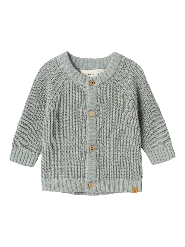 name it Strickjacke NBNEMLEN LS KNIT CARD LIL in limestone günstig kaufen
