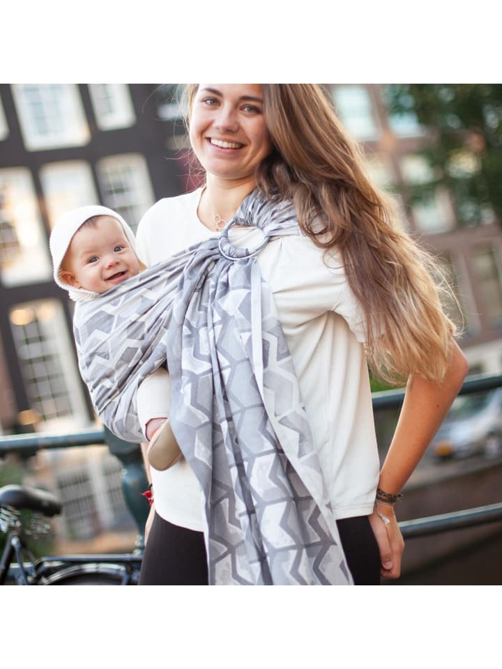 Hoppediz Babytragetuch Ring-Sling kbA in Amsterdam stone günstig kaufen 70 x 200 cm