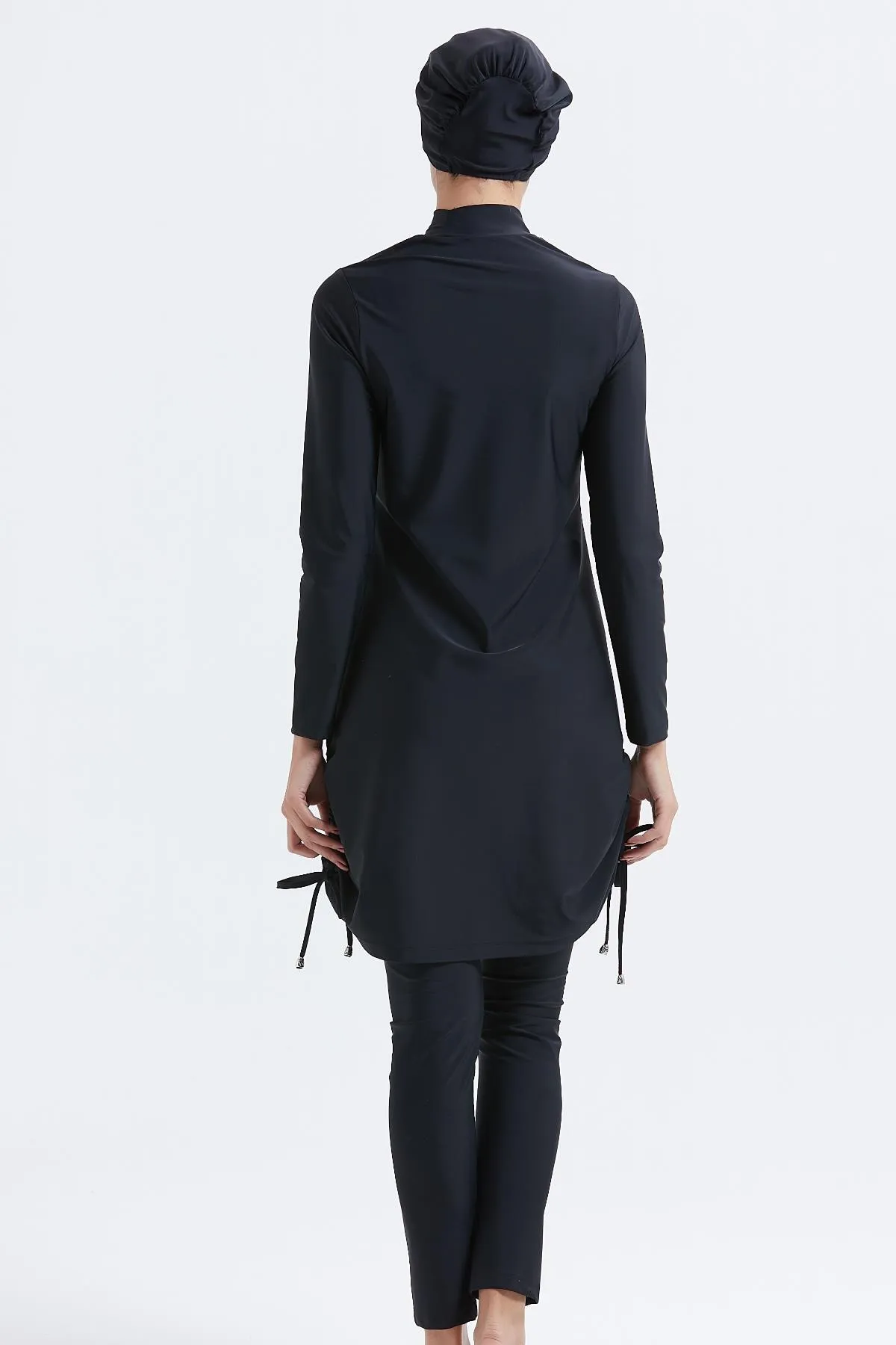 C&City  Vollständig bedeckter 4-teiliger Hijab-Badeanzug 4062 Schwarz