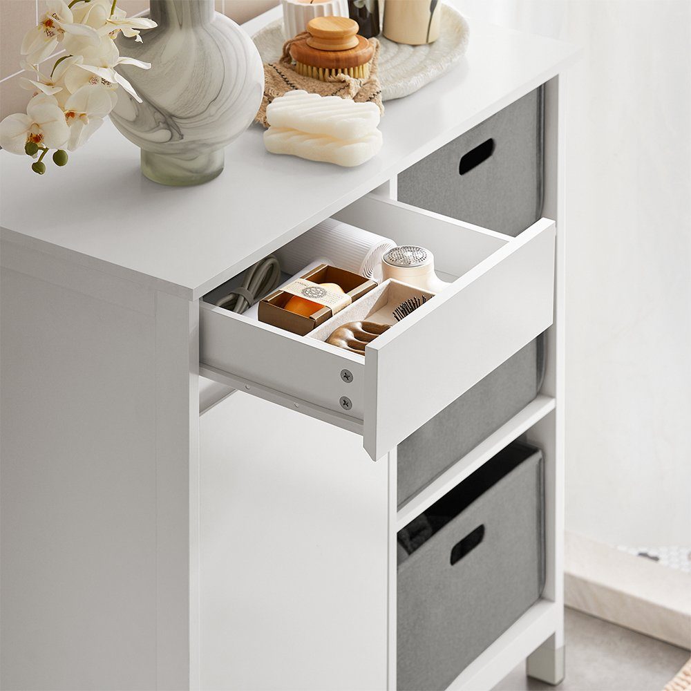 SoBuy Wäscheschrank BZR77 mit ausklappbarem Wäschesäcken Wäschesack Wäschetruhe