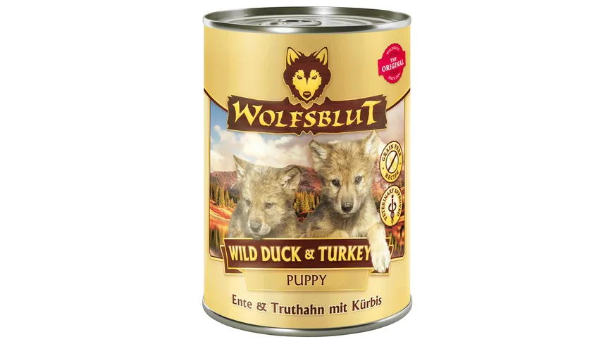 Wolfsblut Hundenassfutter Wild Duck & Turkey Puppy  Truthahn & Ente 395 g