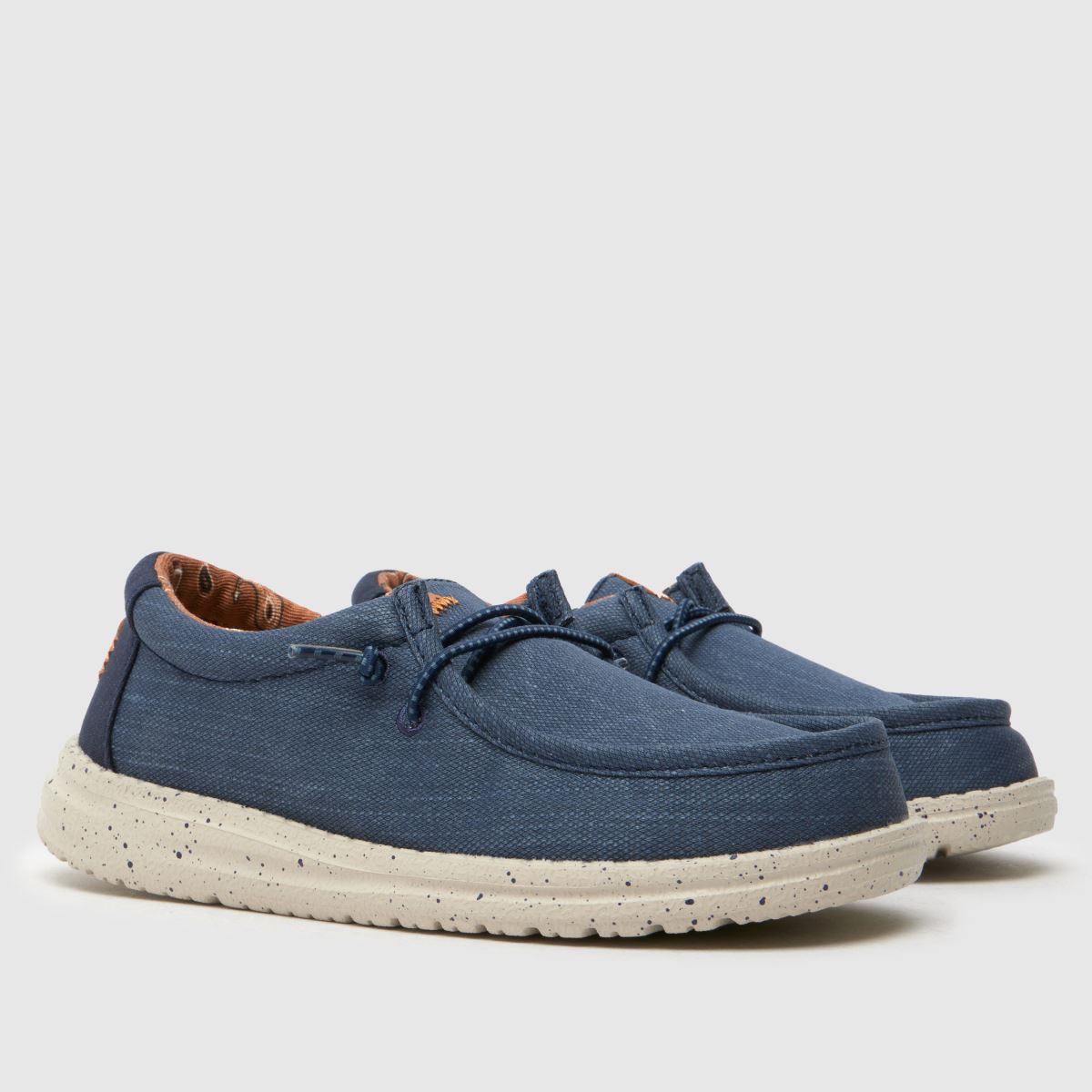 HEYDUDE marinblå wally pojkar juniorsneakers
