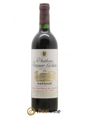 Château Prieuré Lichine 4ème Grand Cru Classé  1981 - Lot de 1 Bouteille