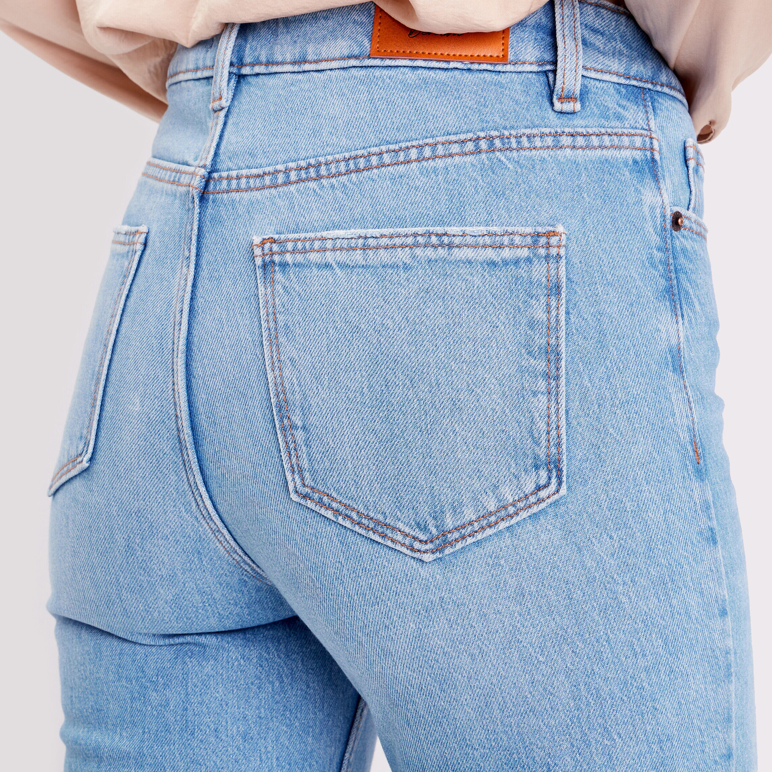 Jeans slim taille haute denim bleach femme | Cache Cache