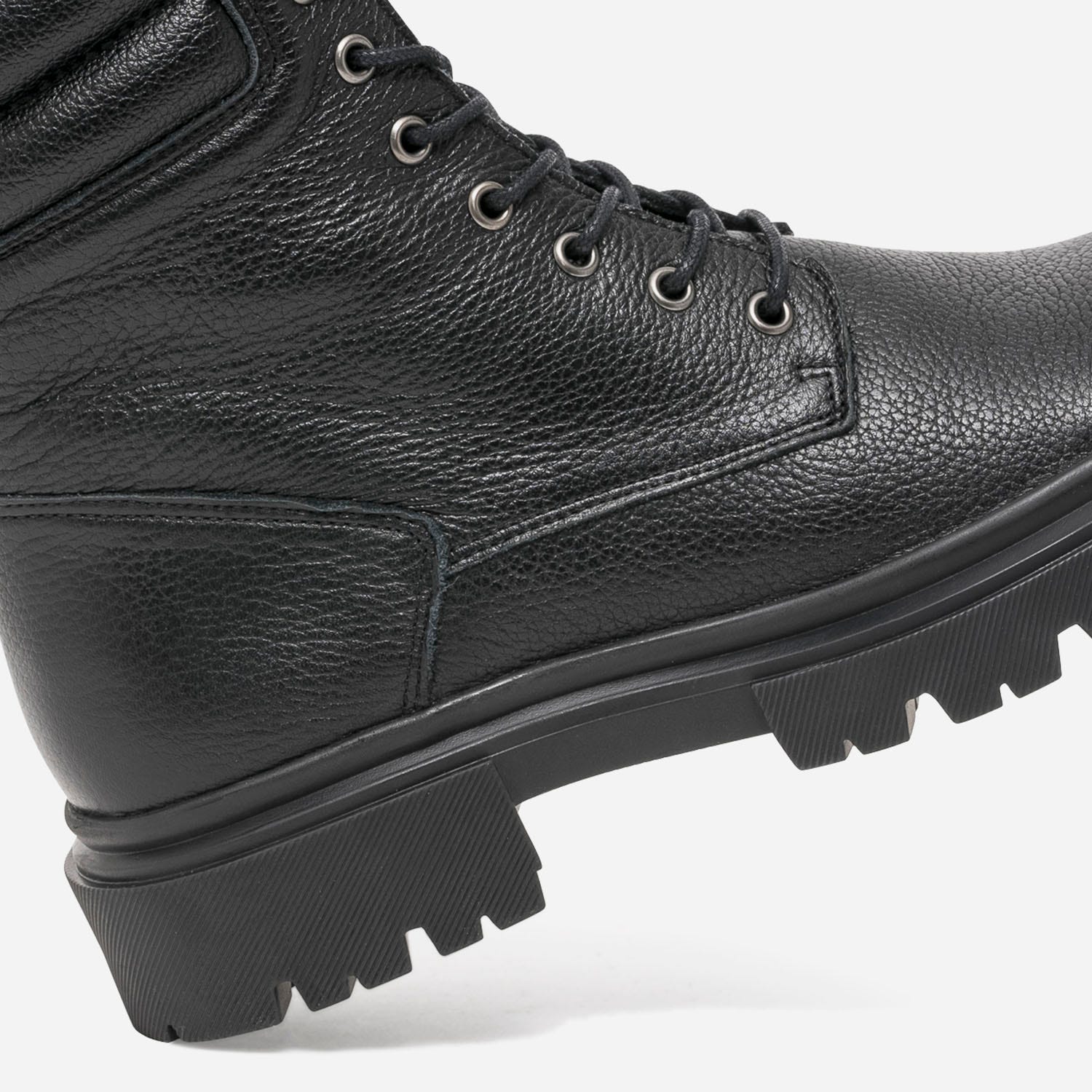 Boots à lacet TEXTO noir éco-conçu en cuir