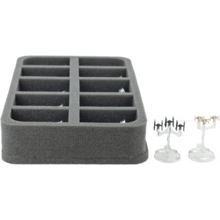 Feldherr 50 mm Half-Size Schaumstoffeinlage mit 10 Fächern