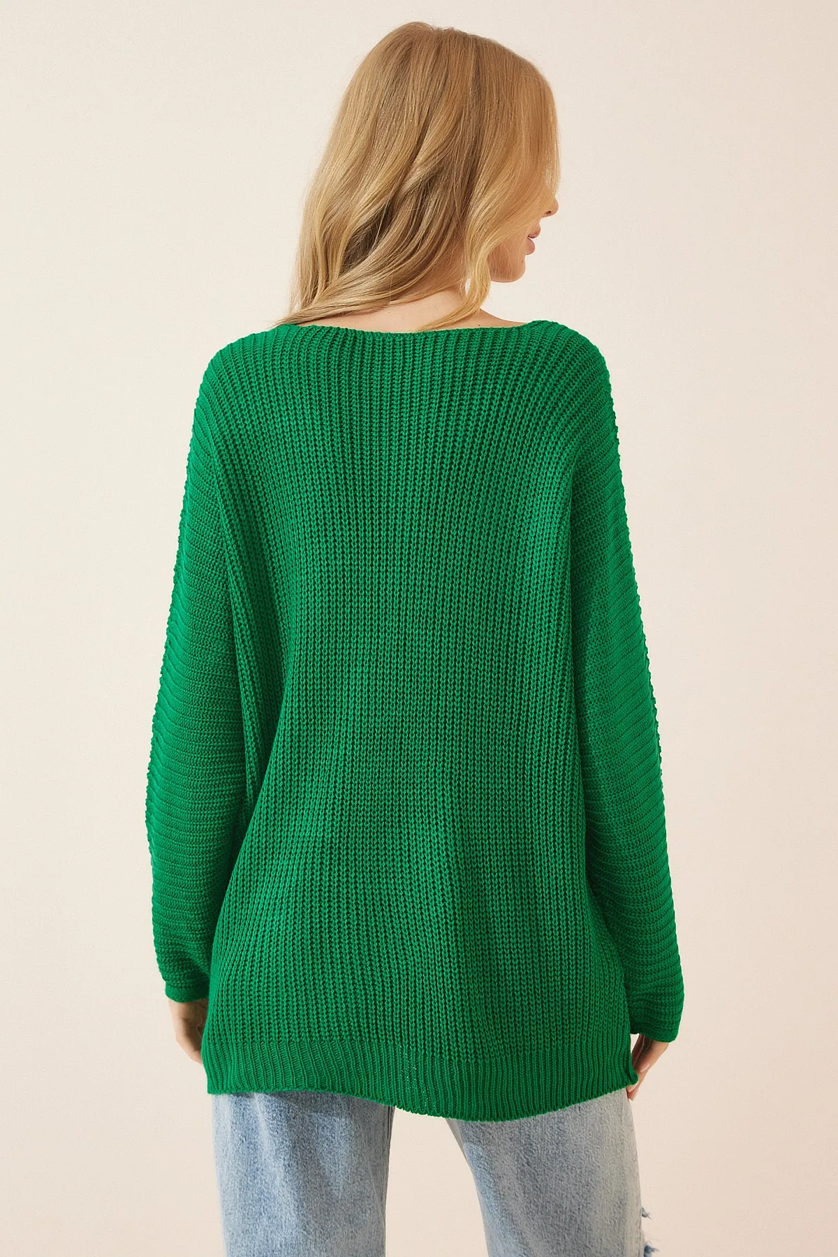 Happiness İstanbul  Pullover - Grün - Oversized