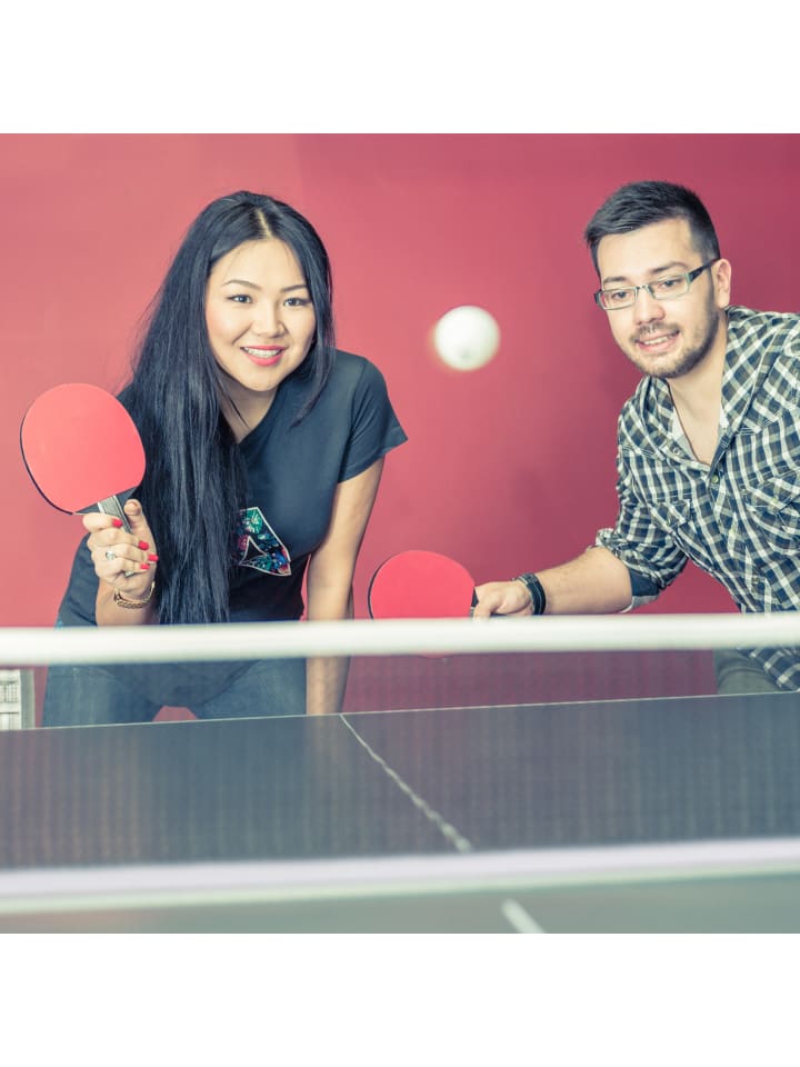 relaxdays 2x Tischtennisnetz in Schwarz/ Rot günstig kaufen onesize