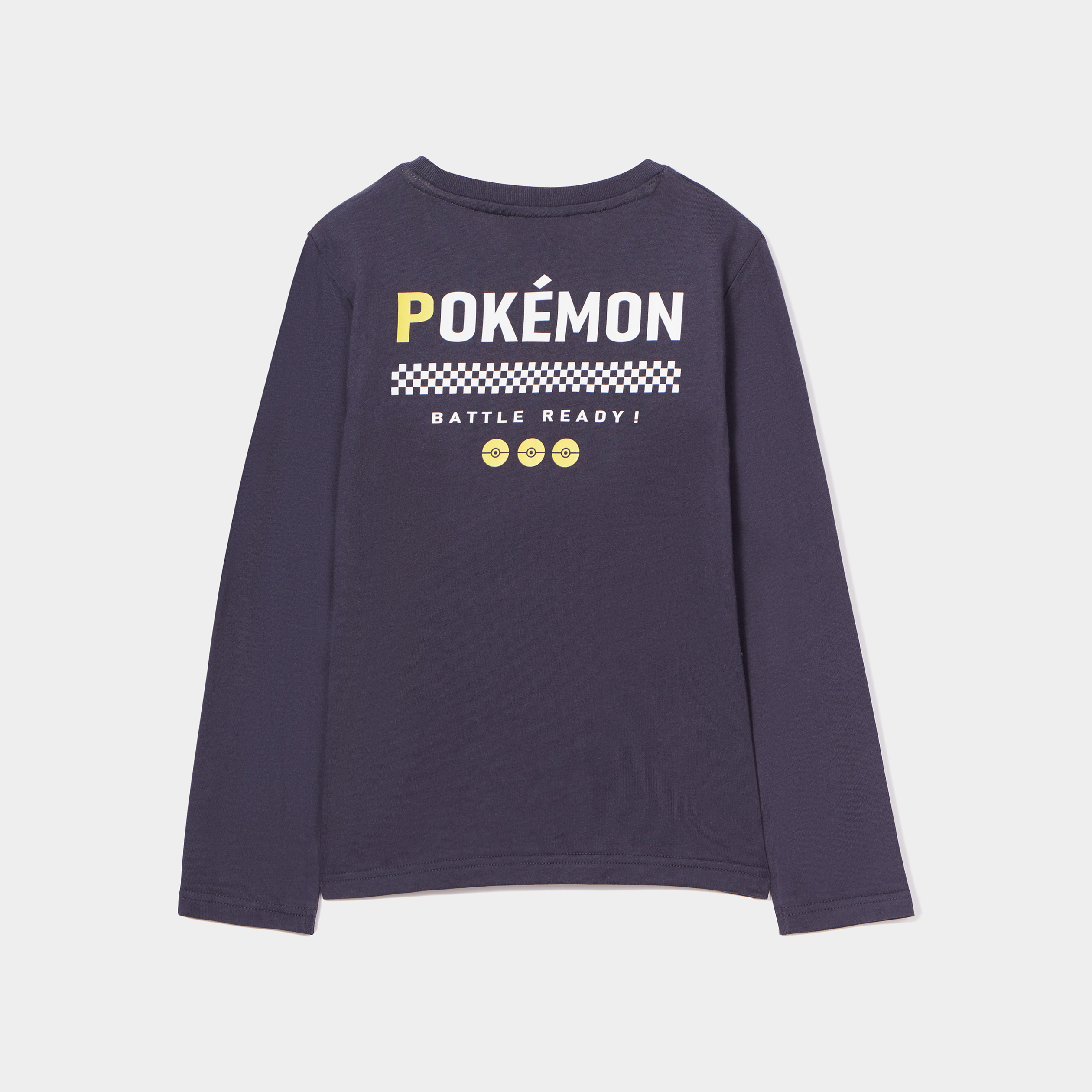 T-shirt manches longues coton Pokémon gris foncé garçon | La Halle