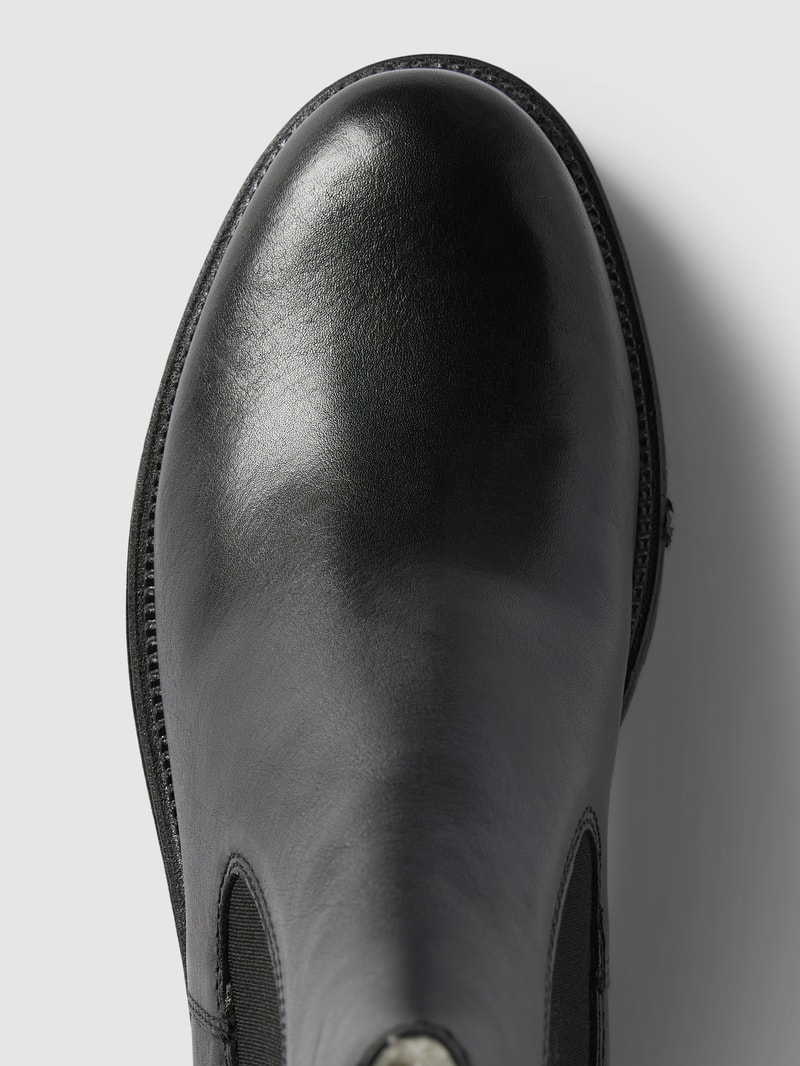 Chelsea Boots aus Leder-Mix in schwarz