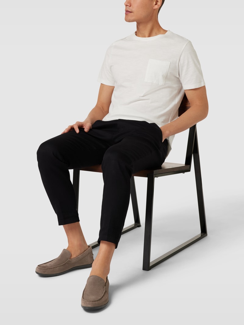 Mokassins mit Label-Detail Modell 'SIRON' in mittelgrau