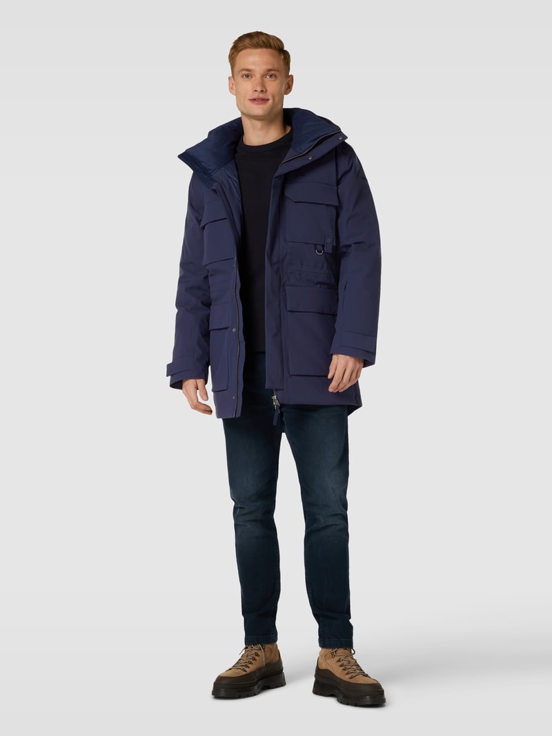 Parka mit Pattentaschen Modell 'RIDGELAND' in marineblau
