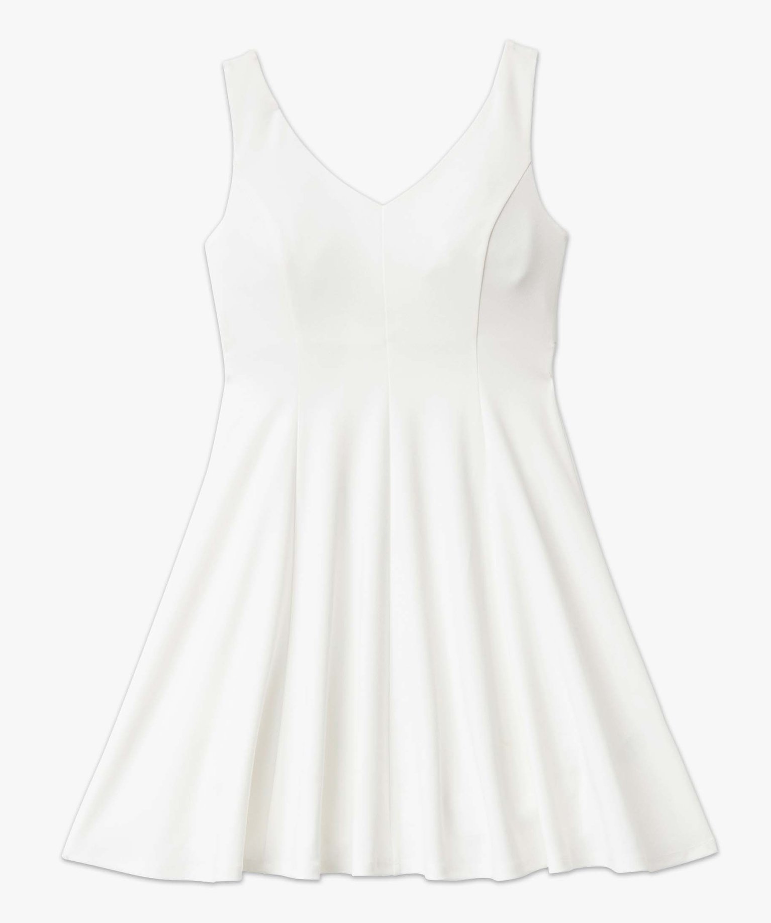 Robe femme avec col V et croisillons dans le dos ecru | GEMO
