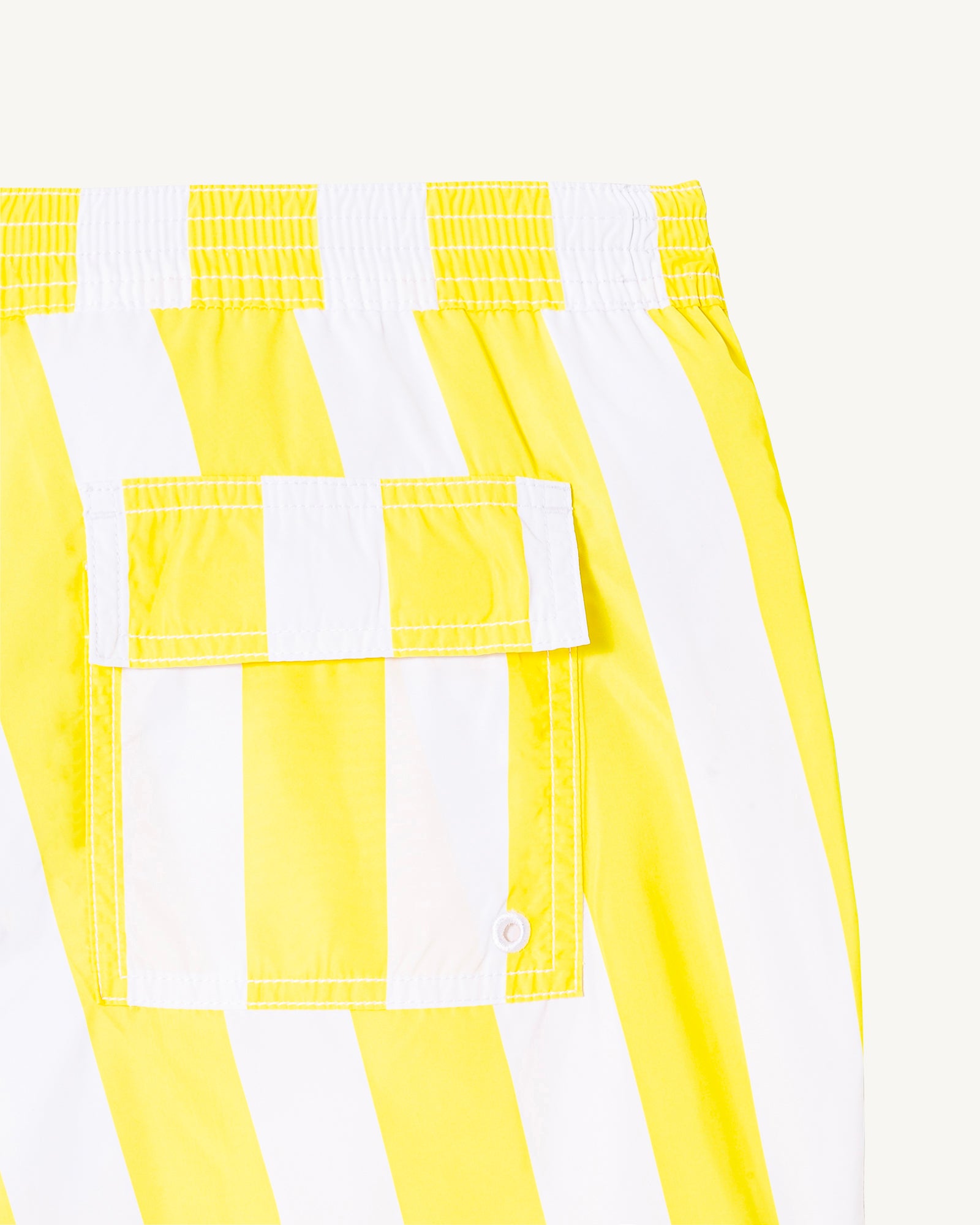 Short de bain Rayure citron/Blanc Dov