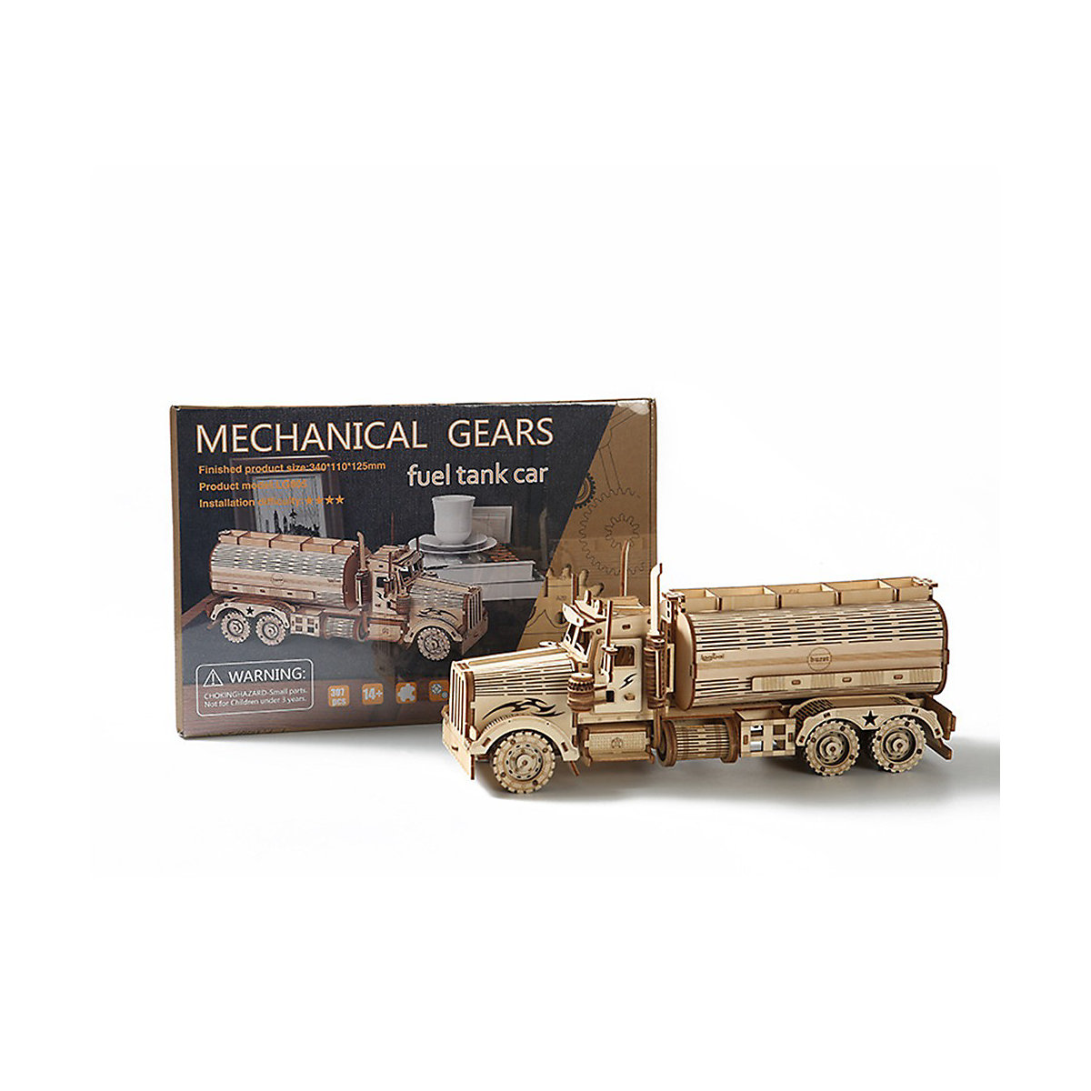 3D-Tankwagen-Puzzle aus Holz Pädagogisches Spielzeug