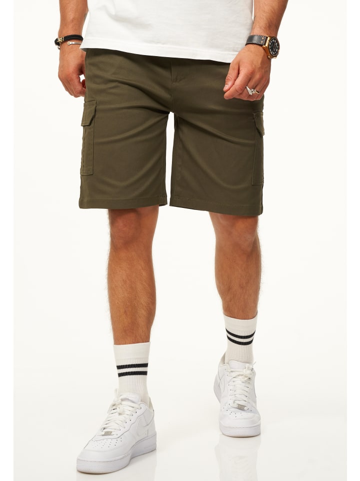 SOULSTAR Cargoshorts - mit Stretchanteil Kurze Hose für Herren in Olive günstig kaufen