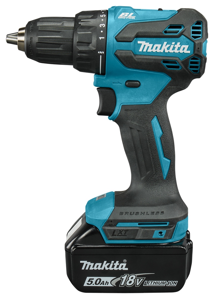 Makita DDF490RTJ LXT 18-V-Akkuschrauber inkl. 2 x 5,0-Ah-Akkus und Schnellladegerät in Mbox