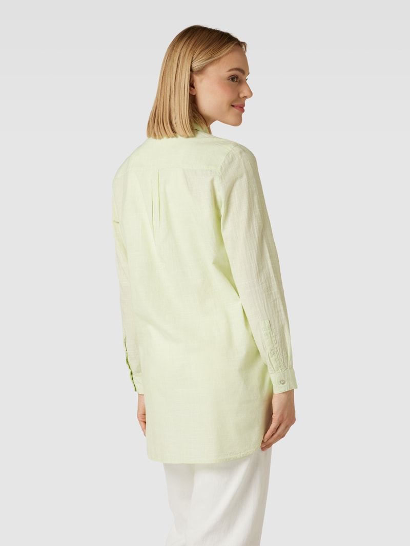 Longbluse mit Kentkragen in neon grün