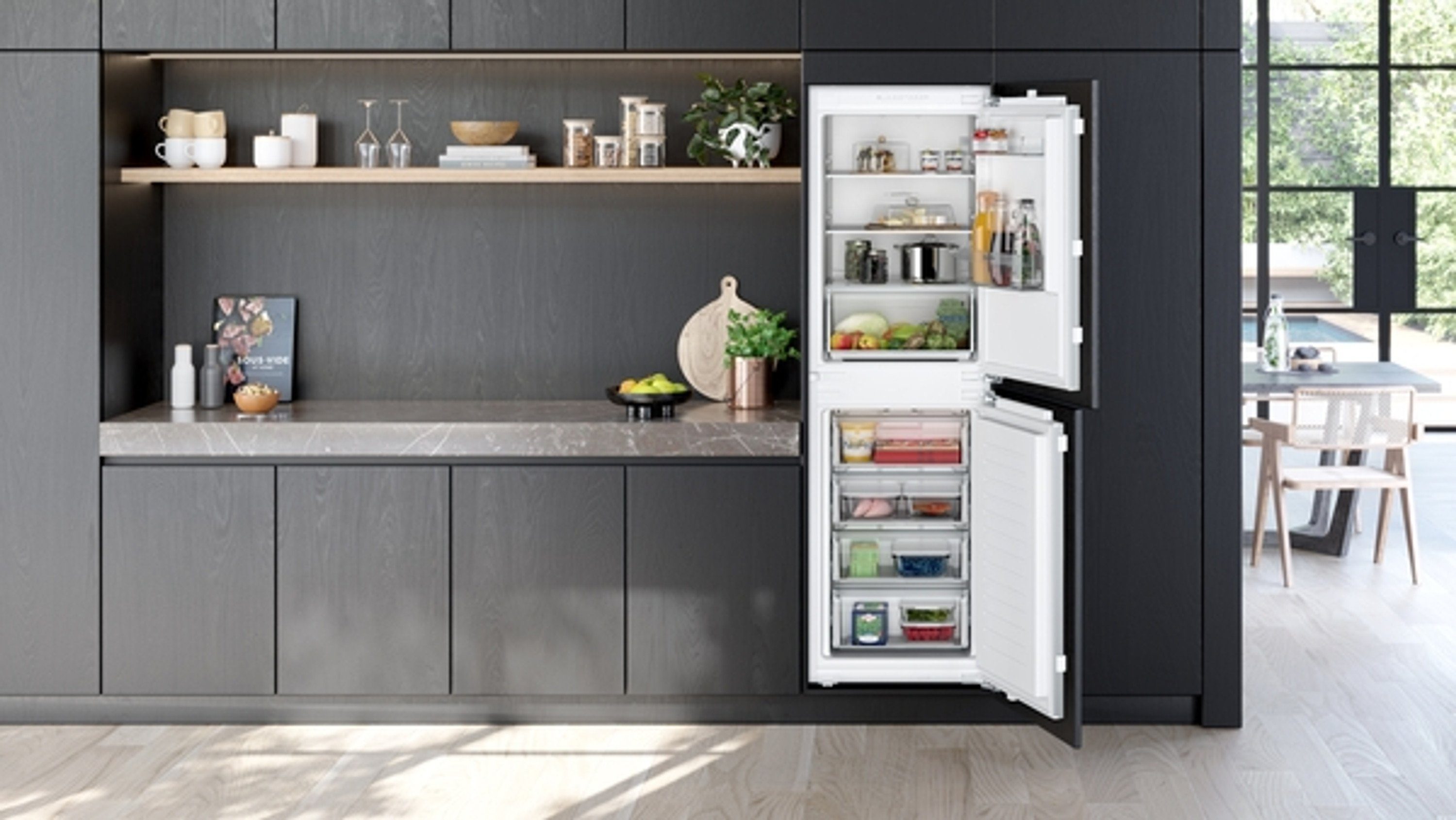 SIEMENS Einbaukühlgefrierkombination KI85NNFF0, 177.2 cm hoch, 54.1 cm breit, noFrost, freshBox, autoAirflow, superFreezing, LED-Beleuchtung